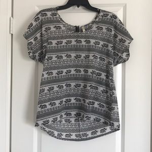 Elephant print blouse